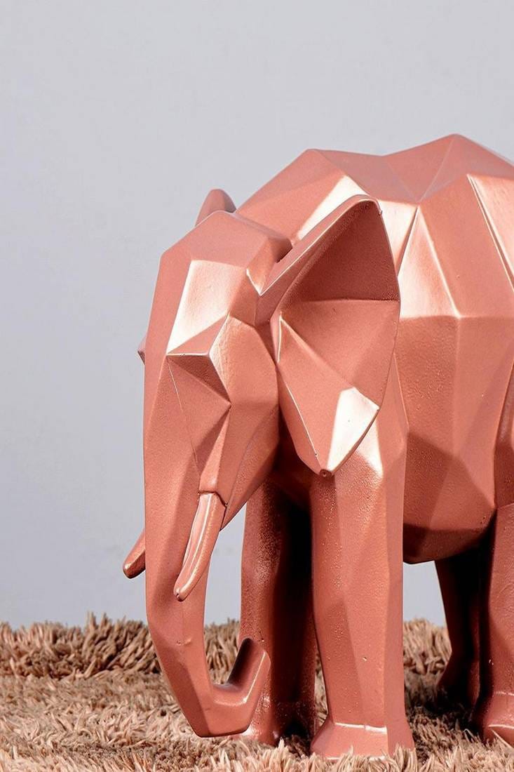 Modern Art Geometric Elephant Accent