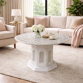 White Marble Mother of Pearl Inlay Coffee Table