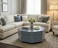 Octagonal Bone Inlay coffee Table